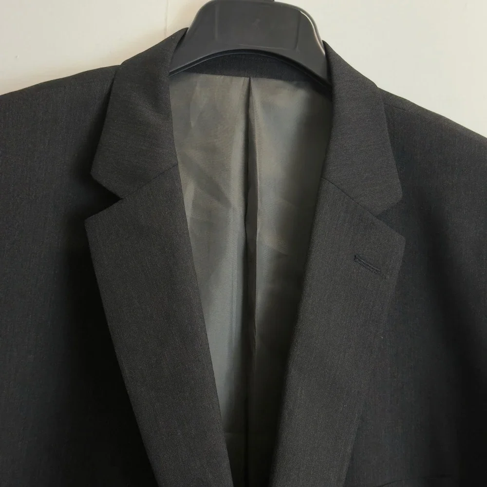 Jean Paul Germain Mens 52R Charcoal Gray 2 Button Blazer Suit Jacket Sport Coat